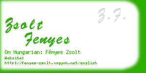 zsolt fenyes business card